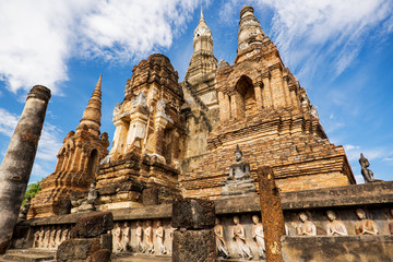 Fototapeta na wymiar Sukhothai historical park, Mahathat Temple ,Thailand.