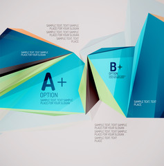 Geometric shapes in the air. Vector abstract background