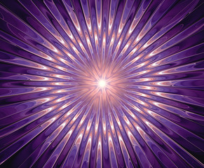 Abstract violet fractal composition. Magic explosion star