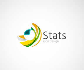 Statistics company logo design. Vector illustration. 