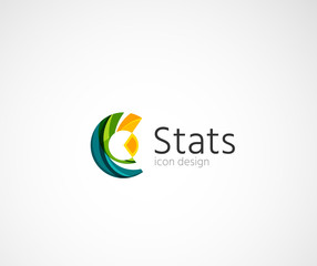 Fototapeta na wymiar Statistics company logo design. Vector illustration. 