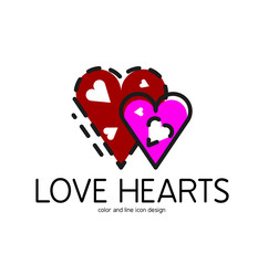 Color line icon for flat design.