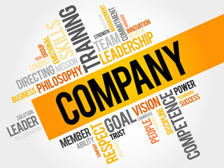 COMPANY word cloud, business concept