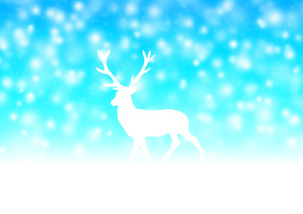 Christmas Reindeer in Snow