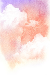 Watercolor illustration of cloud.