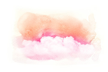 Watercolor illustration of cloud.