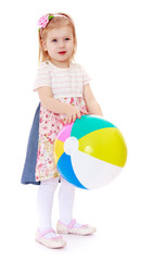 Adorable little blonde girl