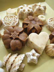 Fototapeta premium handmade soaps oatmeal milk natural organic skincare cosmetics
