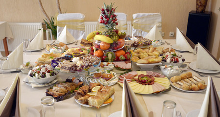 Delicious food on a table