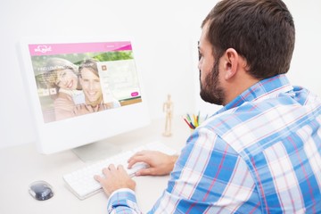 Obraz premium Composite image of dating website