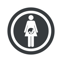 Round black pregnancy sign
