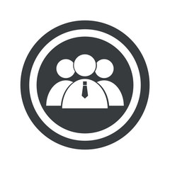 Round black user group sign