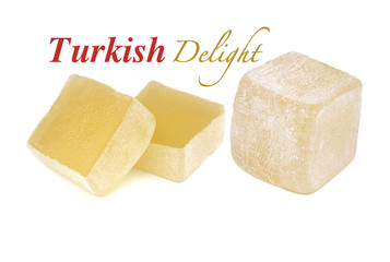 Turkish delight isolated on white background
