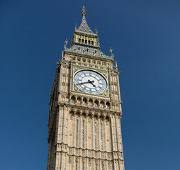 Fototapeta na wymiar Big Ben great clock tower in London