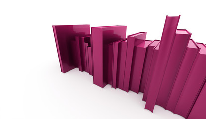 Pink books concept