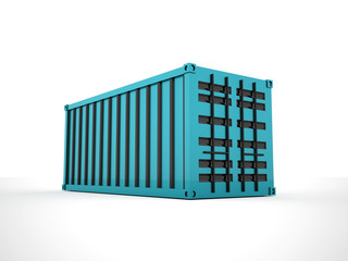 Blue containers concept rendered