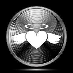 Heart angel icon