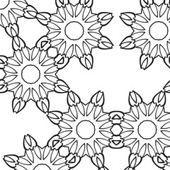 Abstract flower seamless pattern background
