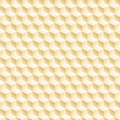 Abstract seamless 3D white cubes vector background.