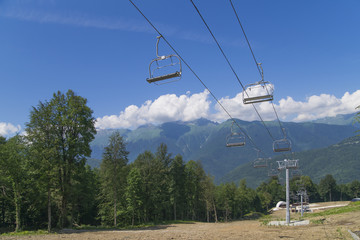 Ski resort, summer view. Russia, Sochi