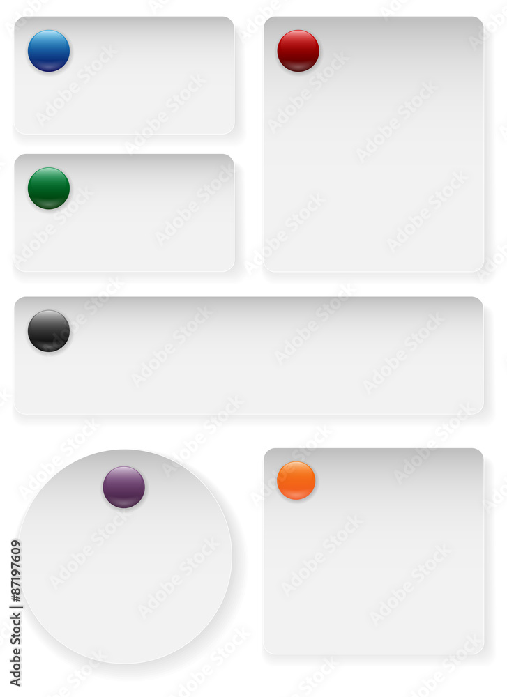 Aufkleber set of frames for your text with transparent shadows