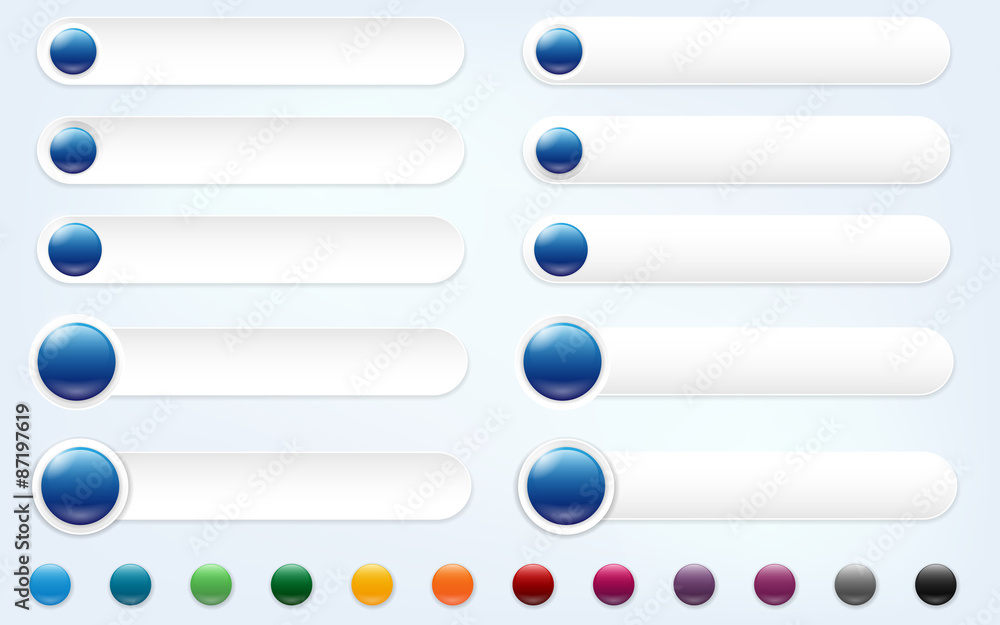 Poster set of web banners with place for your text and icons