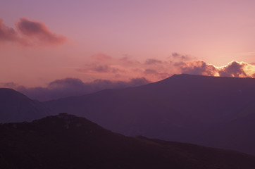 Mountain sunset