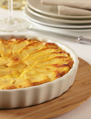Apple pie in mold
