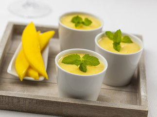 Mango mousse dessert