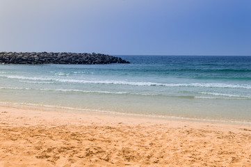 Fototapeta na wymiar Beach, sea and big stones