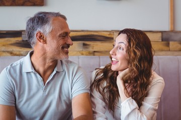 Naklejka premium Cute couple laughing 