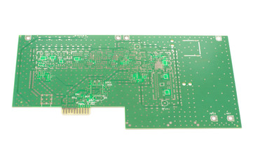 Unassembled printed circuit board isolated on the white background