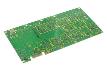 Empty PCB isolated on the white background