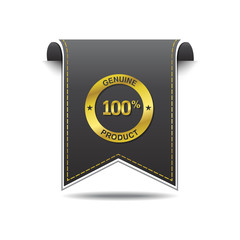 Genuine Product golden Vector Icon Design