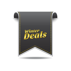 Winter Deals golden Vector Icon Design