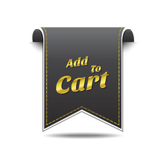 Add To Cart golden Vector Icon Design