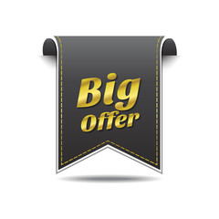 Big Offer golden Vector Icon Design