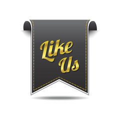 Like Us golden Vector Icon Design