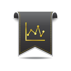Graph golden Vector Icon Design