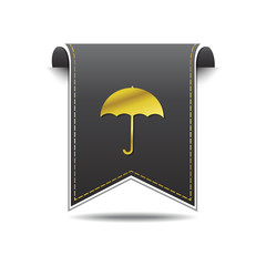 Umbrella golden Vector Icon Design