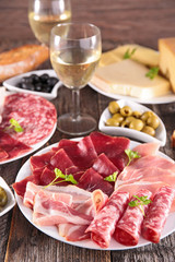 salami,bacon and bread