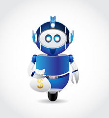 robot carry money bag