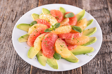 grapefruit and avocado