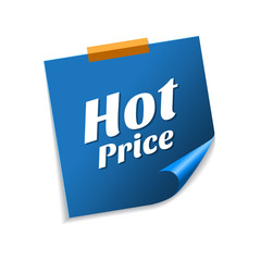 Hot Price Blue Sticky Notes Vector Icon Design