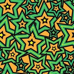 Seamless geometric pattern with stars. Vector illustration.