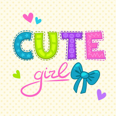Cute vector illustration for girls