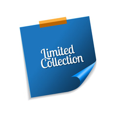 Limited Collection Blue Sticky Notes Vector Icon Design