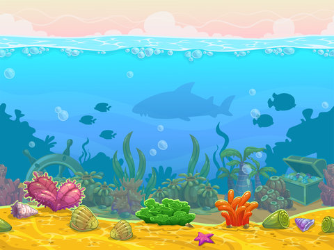Underwater seamless landscape