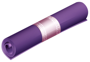 Simple purple yoga or camping mat