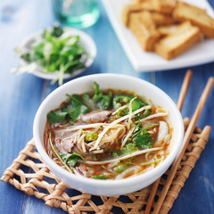 vietnamese traditional pho beef soup